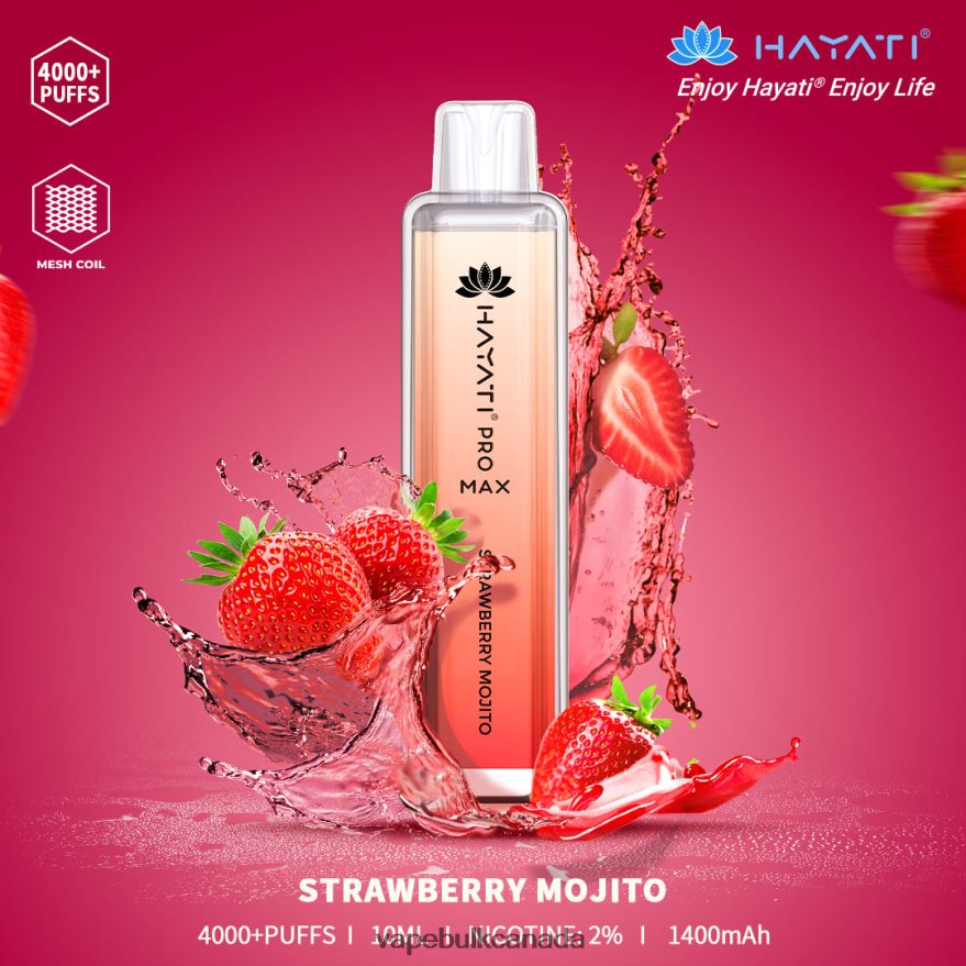 466BLN175 Strawberry Mojito - Disposable Vape Wholesale Canada Hayati Pro Max 4000