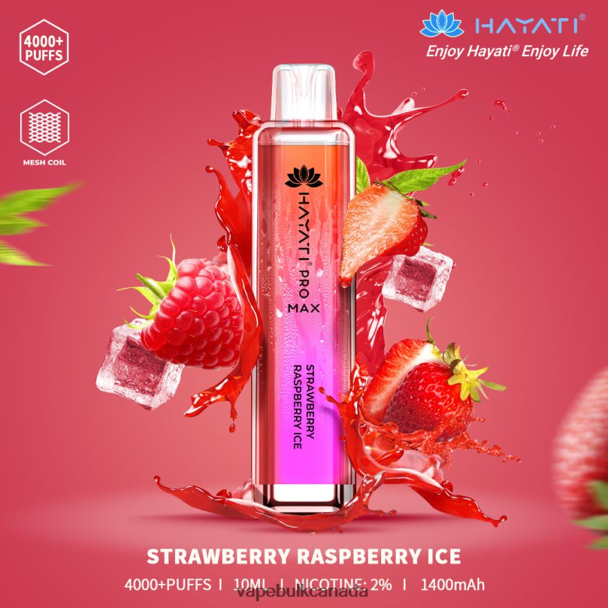 466BLN176 Strawberry Raspberry Ice - Vape Juice Wholesale Canada Hayati Pro Max 4000