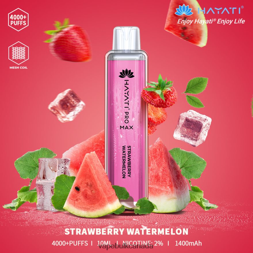 466BLN177 Strawberry Watermelon - Allo Vape Wholesale Canada Hayati Pro Max 4000