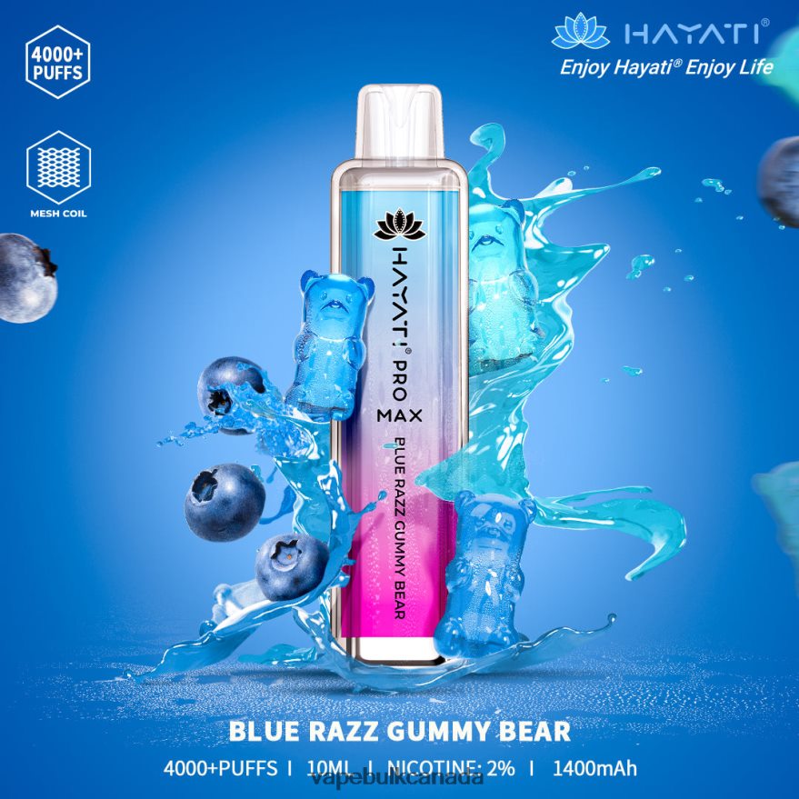 466BLN183 Blue Razz Gummy Bear - Vape Bulk Canada Hayati Pro Max 4000