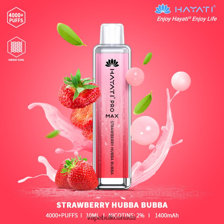 466BLN194 Strawberry Hubba Bubba - Vape Wholesale Distributor Canada Hayati Pro Max 4000