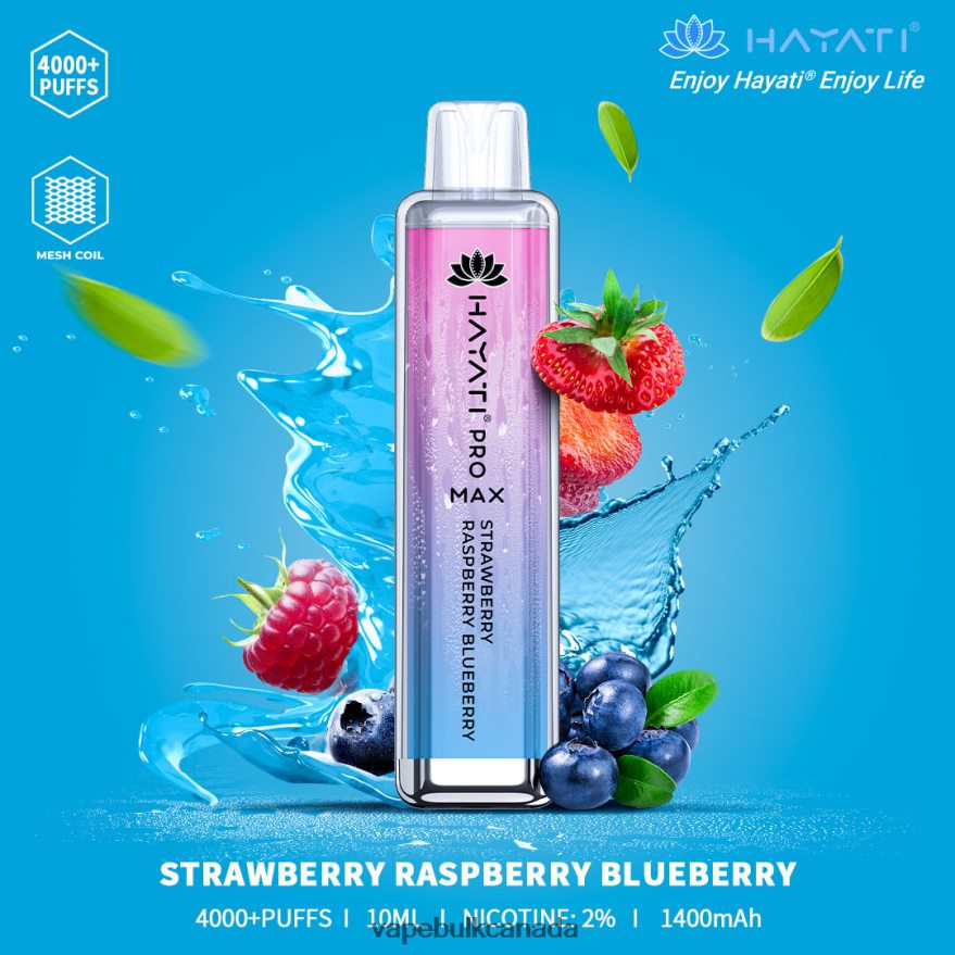 466BLN195 Strawberry Raspberry Blueberry - Disposable Vape Wholesale Canada Hayati Pro Max 4000