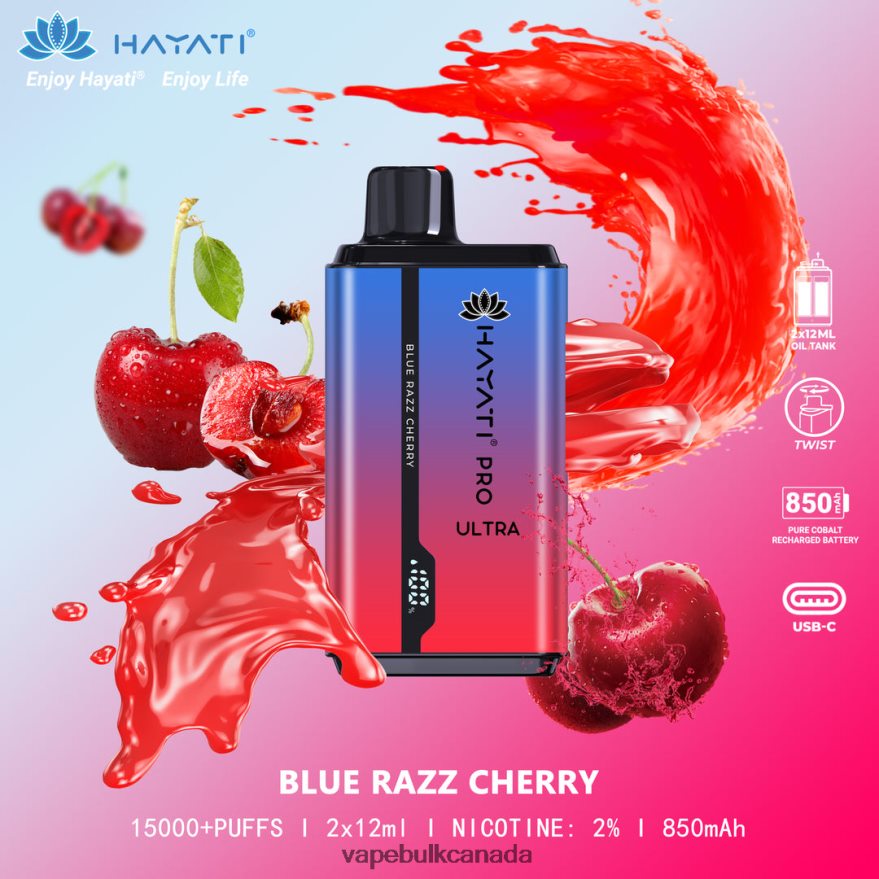 466BLN198 Blue Razz Cherry - Vice Vape Wholesale Canada Hayati Pro Ultra