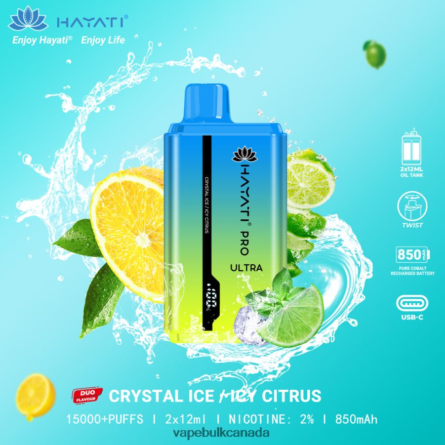 466BLN223 Crystal Ice/Icy Citrus - Vape Bulk Canada Hayati Pro Ultra