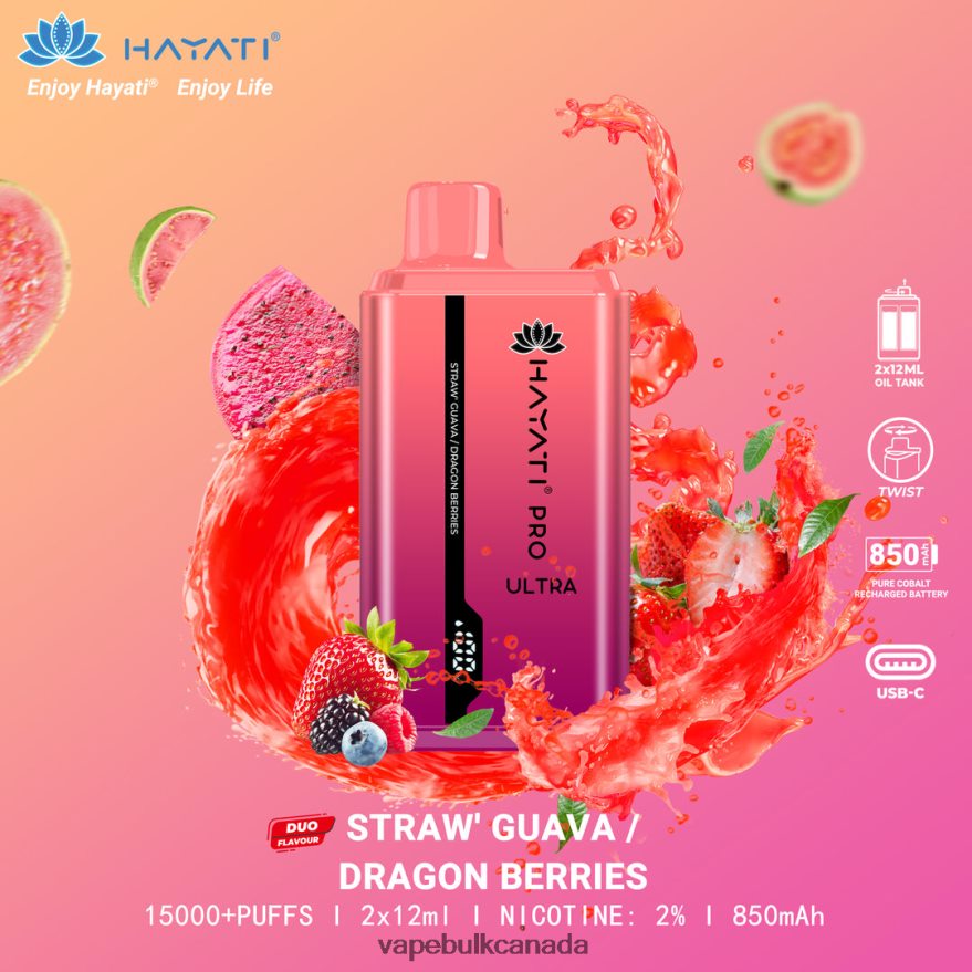 466BLN229 Strawberry Guava/Dragon Berries - Vape Wholesale Supplier Canada Hayati Pro Ultra