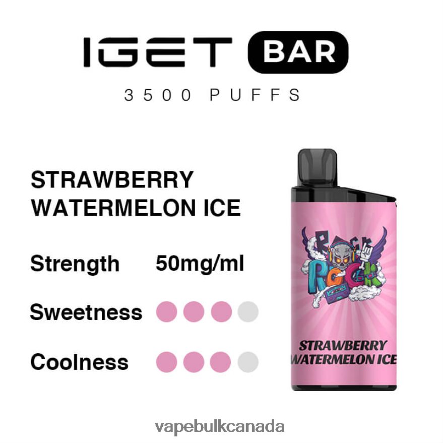 466BLN89 Strawberry Watermelon Ice - Vape Wholesale Supplier Canada IGET BAR 3500 5% NICOTINE