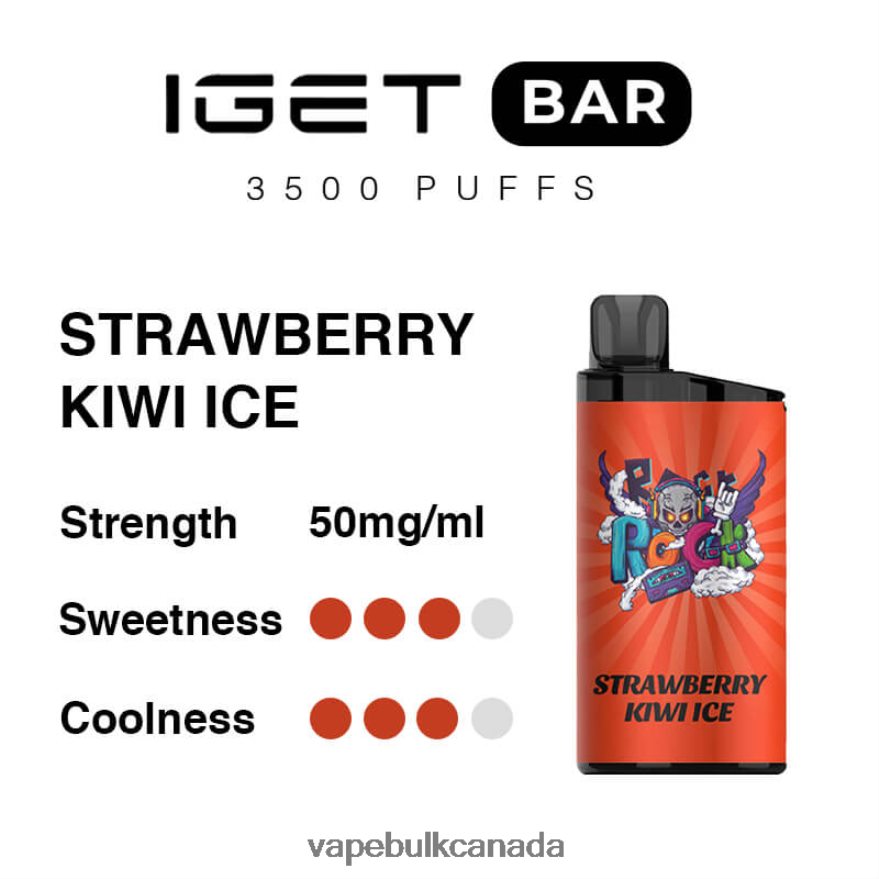 466BLN90 Strawberry Kiwi Ice - Ghost Vape Wholesale Canada IGET BAR 3500 5% NICOTINE