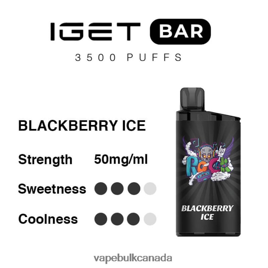 466BLN91 Blackberry Ice - E Cigarette Wholesale IGET BAR 3500 5% NICOTINE