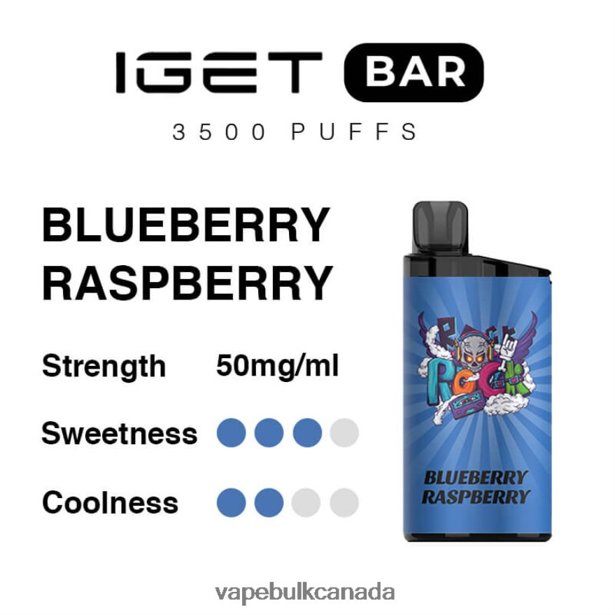 466BLN92 Blueberry Raspberry - Vape Wholesale Canada IGET BAR 3500 5% NICOTINE