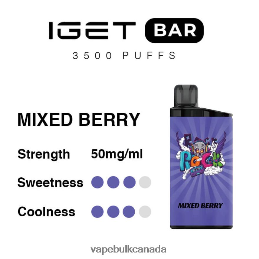 466BLN94 Mixed Berry - Vape Wholesale Distributor Canada IGET BAR 3500 5% NICOTINE
