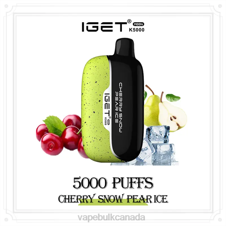 Disposable Vape Wholesale Canada - IGET Moon K5000 D40P5 Cherry Snow Pear Ice