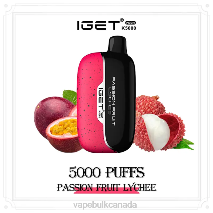 E Cig Wholesale - IGET Moon K5000 D40P10 Passion Fruit Lychee
