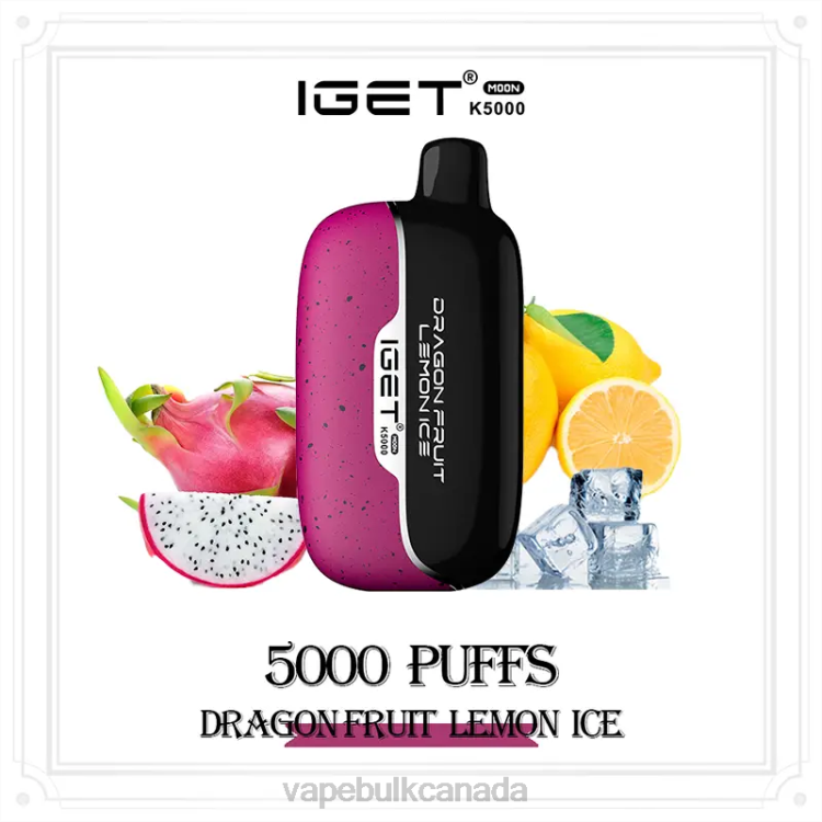 E Cig Wholesale - IGET Moon K5000 D40P20 Dragon Fruit Lemon Ice