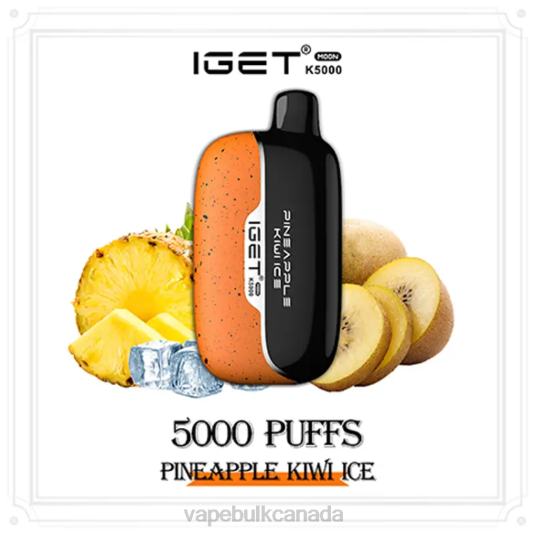 Vape Wholesale Distributor Canada - IGET Moon K5000 D40P14 Pineapple Kiwi Ice