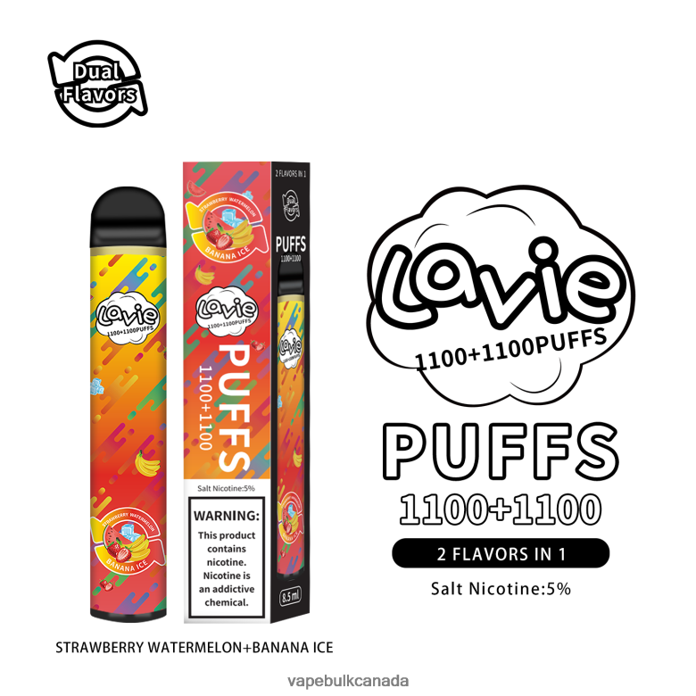 Disposable Vape Wholesale Canada - LAVIE BAR Switch 2200 Puffs BTD02L295 Strawberry Watermelon/Banana Ice