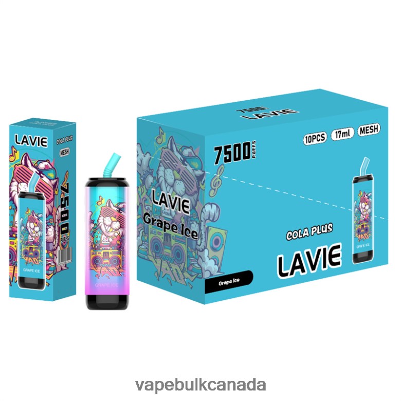 Vape Wholesale Distributor Canada - LAVIE Cola Plus 7500 Puffs BTD02L254 Grape Ice