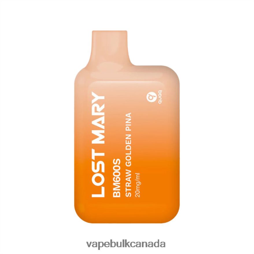 466BLN415 Straw Golden Pina - Disposable Vape Wholesale Canada LOST MARY BM600S