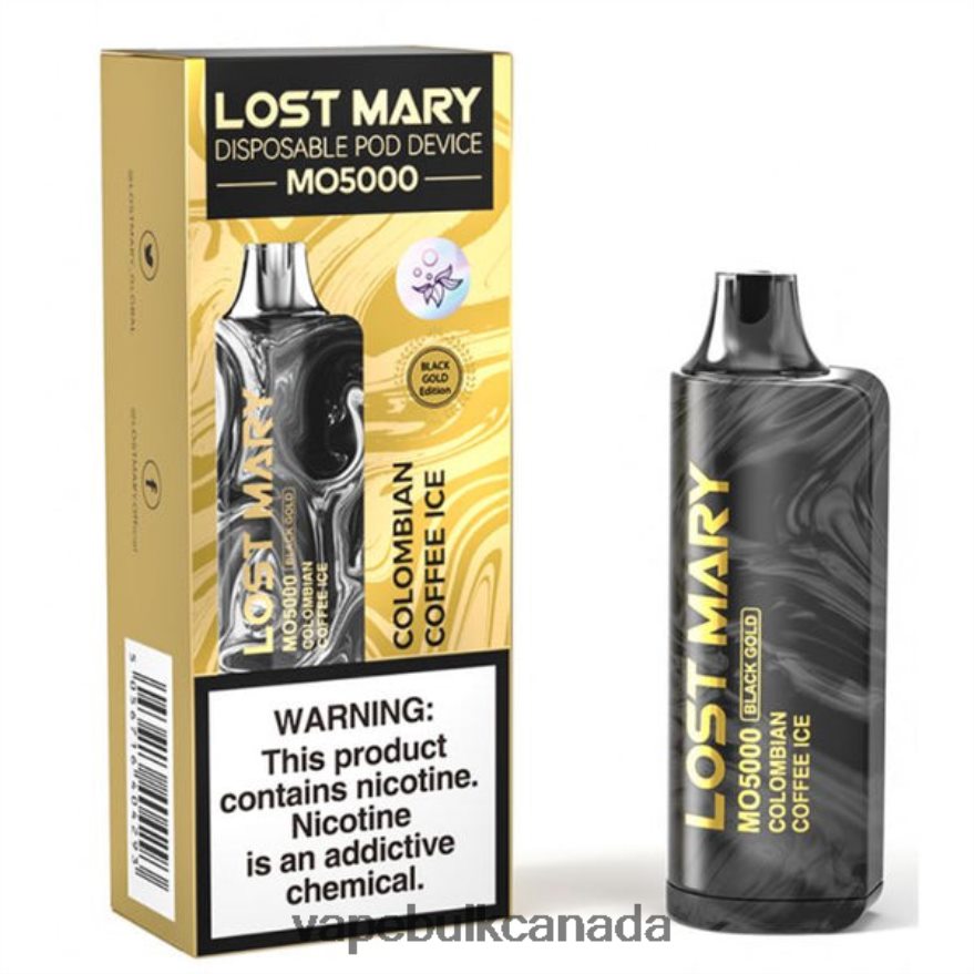 466BLN344 Colombian Coffee Ice - Vape Wholesale Distributor Canada LOST MARY MO5000 Black Gold 10mL