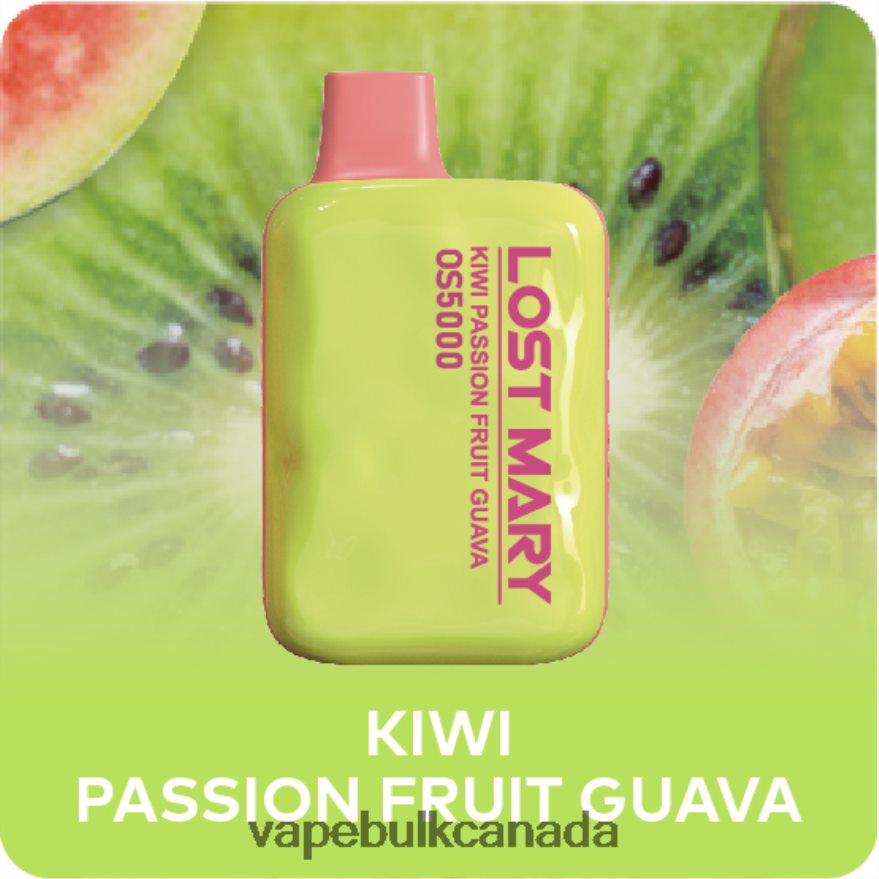 466BLN492 Kiwi Passion Fruit Guava - Vape Wholesale Canada LOST MARY OS5000