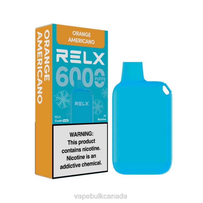Disposable Vape Wholesale Canada - RELX Crush Pocket 6000 Icy Orange Americano HDLX15