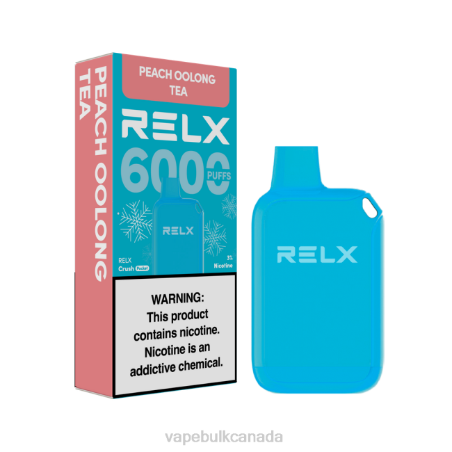 E Cig Wholesale - RELX Crush Pocket 6000 Icy Peach Oolong Tea HDLX10