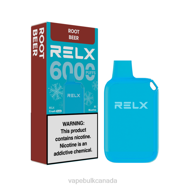 E Cig Wholesale - RELX Crush Pocket 6000 Icy Root Beer HDLX20