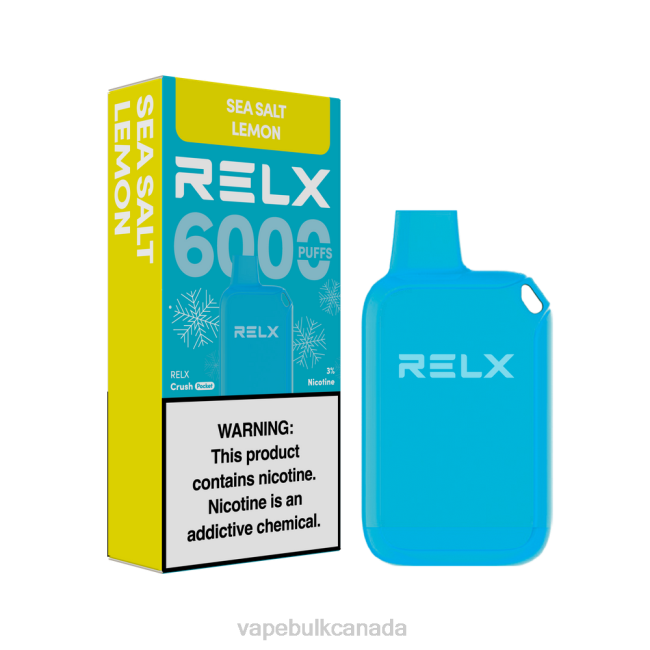 E Cigarette Wholesale - RELX Crush Pocket 6000 Icy Sea Salt Lemon HDLX11