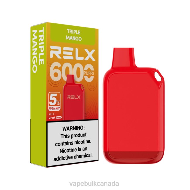 Vape Juice Wholesale Canada - RELX Crush Pocket 6000 5% High Nic Triple Mango HDLX26