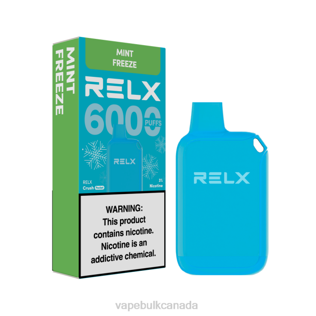 Vape Wholesale Canada - RELX Crush Pocket 6000 Icy Mint Freeze HDLX12