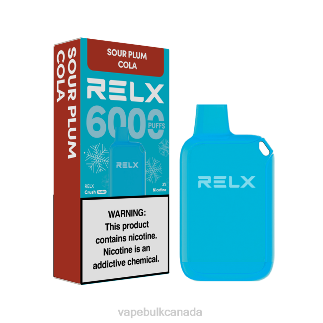 Vape Wholesale Supplier Canada - RELX Crush Pocket 6000 Icy Sour Plum Cola HDLX19