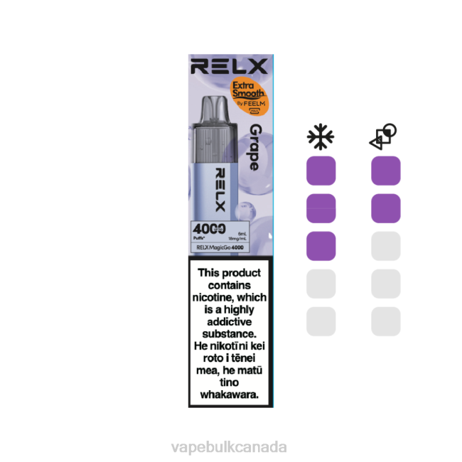 Vape Juice Wholesale Canada - RELX MagicGo 4000 Disposable Vape Grape HDLX6