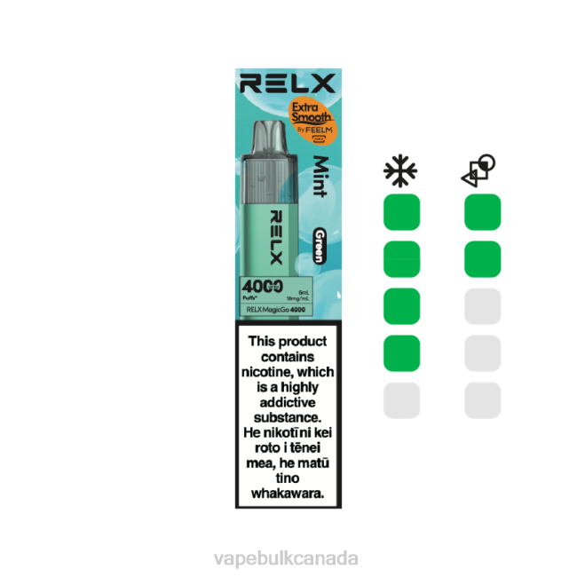 Vape Wholesale Distributor Canada - RELX MagicGo 4000 Disposable Vape Mint (Green) HDLX4
