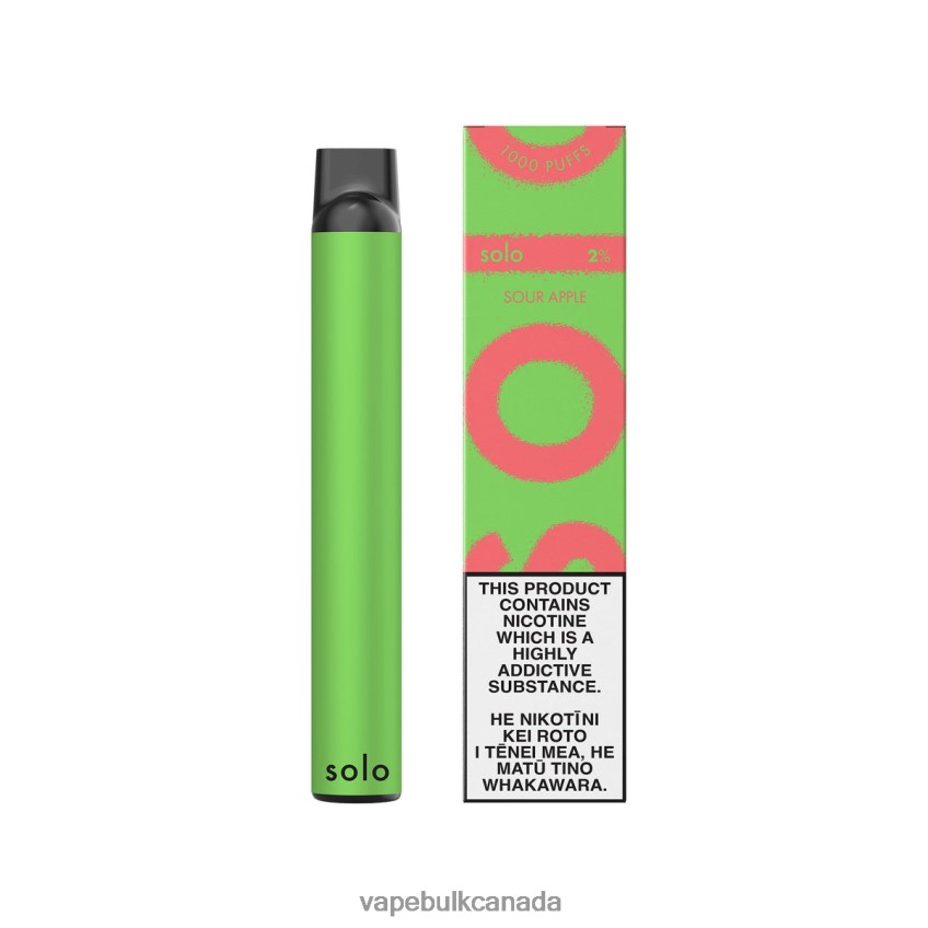Disposable Vape Wholesale Canada - Solo Disposable Vape Sour Apple 8N82J85