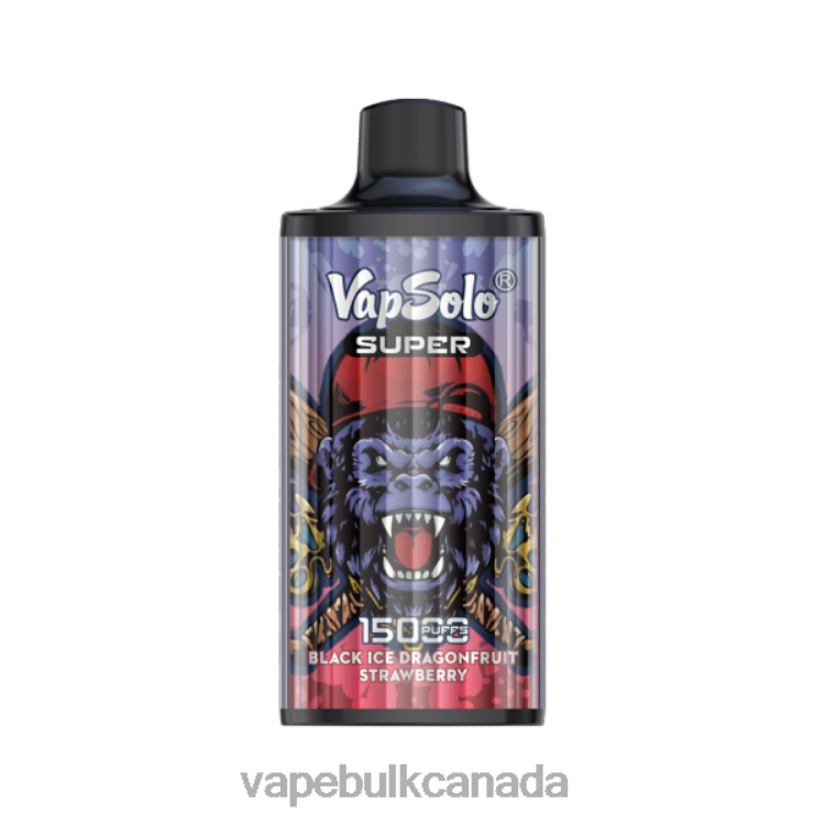 Vape Wholesale Near Me- Vapsolo SUPER Disposable Vape Black Ice Drangofruit Strawberry P60ZF107
