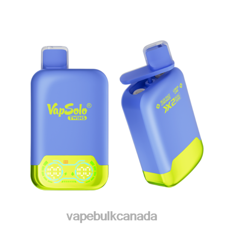 E Cig Wholesale - Vapsolo TWINS Disposable Vape Blue Razz Lemonade & Lemon Lime P60ZF120