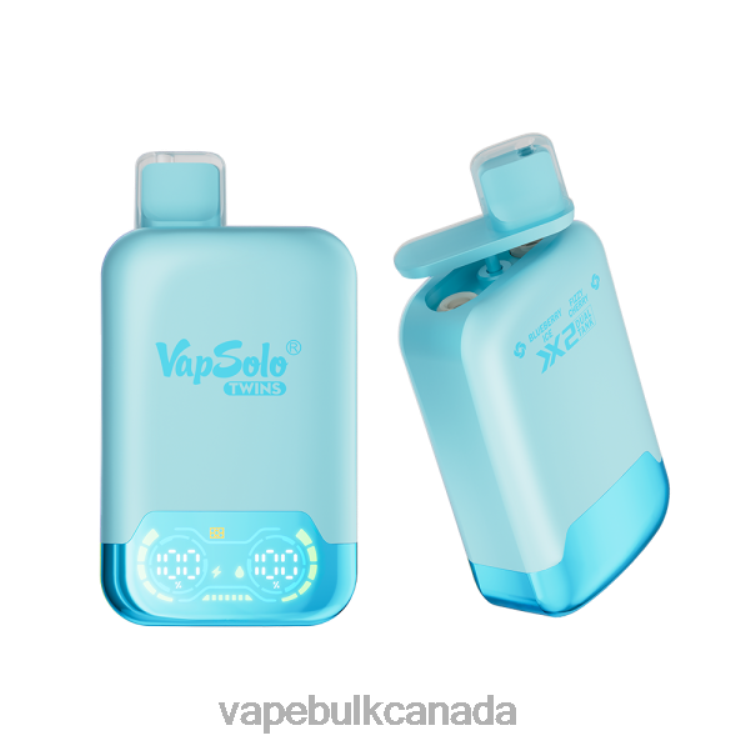 E Cigarette Wholesale - Vapsolo TWINS Disposable Vape Blueberry Ice & Fizzy Cherry P60ZF121