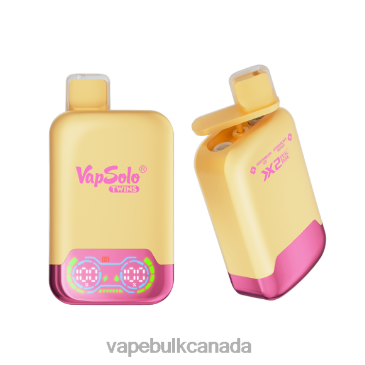 Vape Wholesale Supplier Canada - Vapsolo TWINS Disposable Vape Watermelon Ice & Strawberry Mango P60ZF129