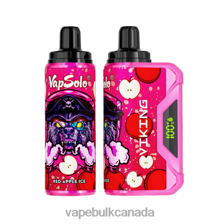 Vape Juice Wholesale Canada - Vapsolo VIKING Disposable Vape Red Apple Ice P60ZF136