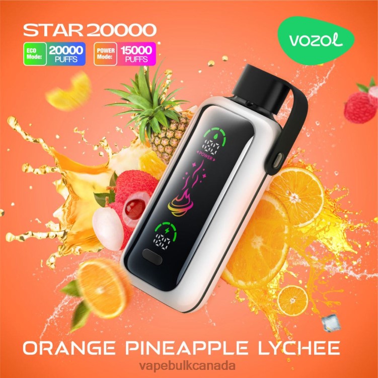 Disposable Vape Wholesale Canada - VOZOL STAR 20000 BZ64415 ORANGE PINEAPPLE LYCHEE