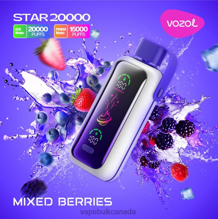 Vape Wholesale Distributor Canada - VOZOL STAR 20000 BZ64414 MIXED BERRIES