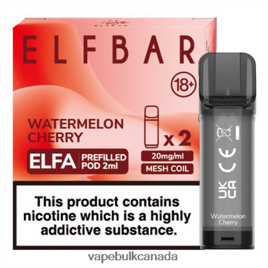 466BLN329 Watermelon Cherry - Vape Wholesale Supplier Canada ELFBAR Elfa Pre-Filled Pod - 2ml - 20mg (2 Pack)