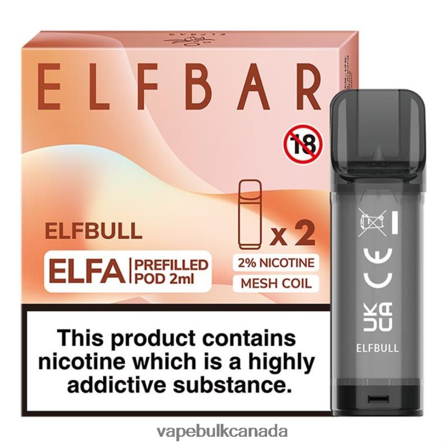 466BLN335 ELFBULL - Disposable Vape Wholesale Canada ELFBAR Elfa Pre-Filled Pod - 2ml - 20mg (2 Pack)