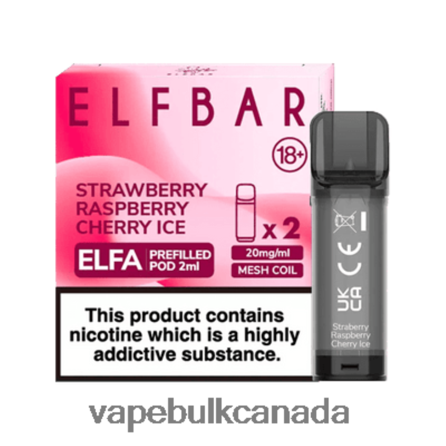 466BLN336 Strawberry Raspberry Cherry Ice - Vape Juice Wholesale Canada ELFBAR Elfa Pre-Filled Pod - 2ml - 20mg (2 Pack)