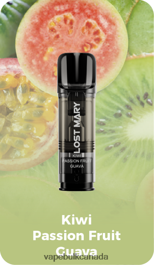 466BLN424 Kiwi Passion Fruit Guava - Vape Wholesale Distributor Canada LOST MARY Tappo Pre-Filled Replacement Pods