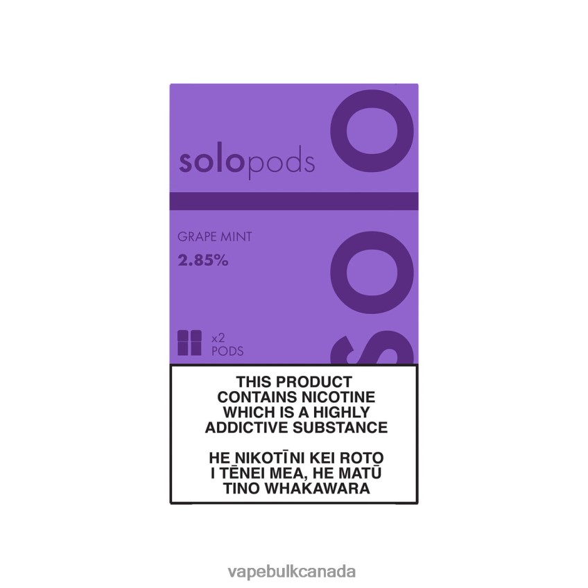 Vape Wholesale Distributor Canada - Solo Replacement Pod 2-Pack Grape Mint 8N82J854