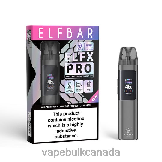 Vape Bulk Canada - ELFBAR ELFX Pro Open Pod Device Grey 6P6DF3