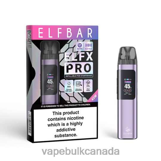 Vape Wholesale Canada - ELFBAR ELFX Pro Open Pod Device Purple 6P6DF2